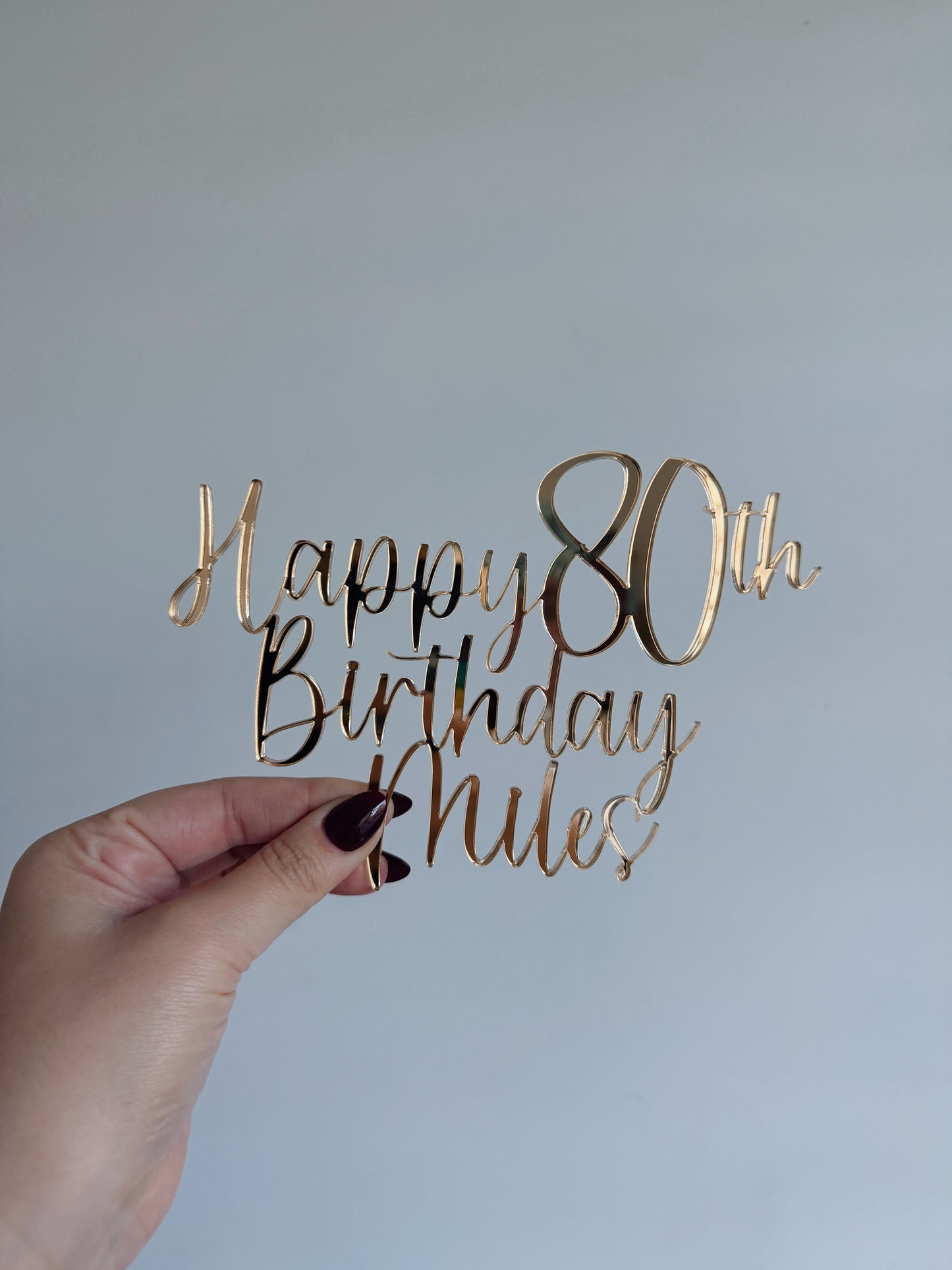 Acrylic cake fropper