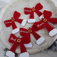 Santa bow ornaments