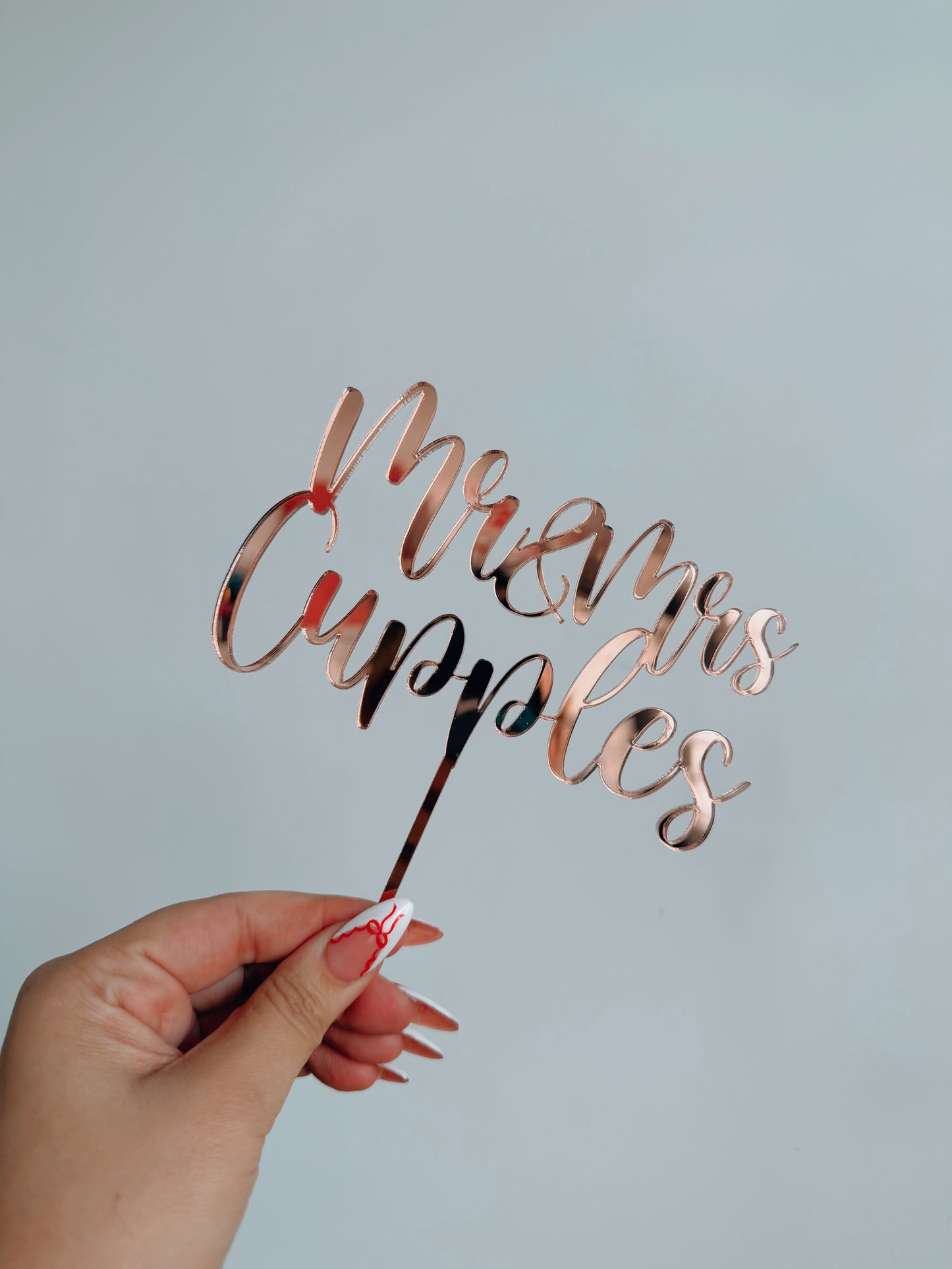 Mirror cake topper