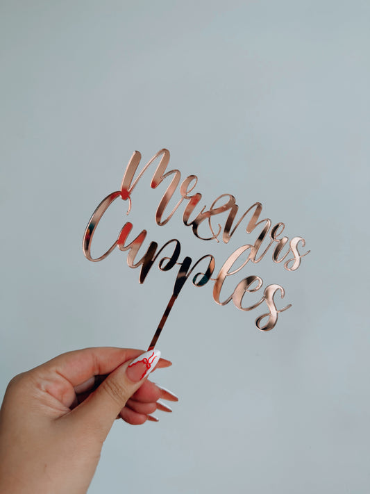 Mirror cake topper