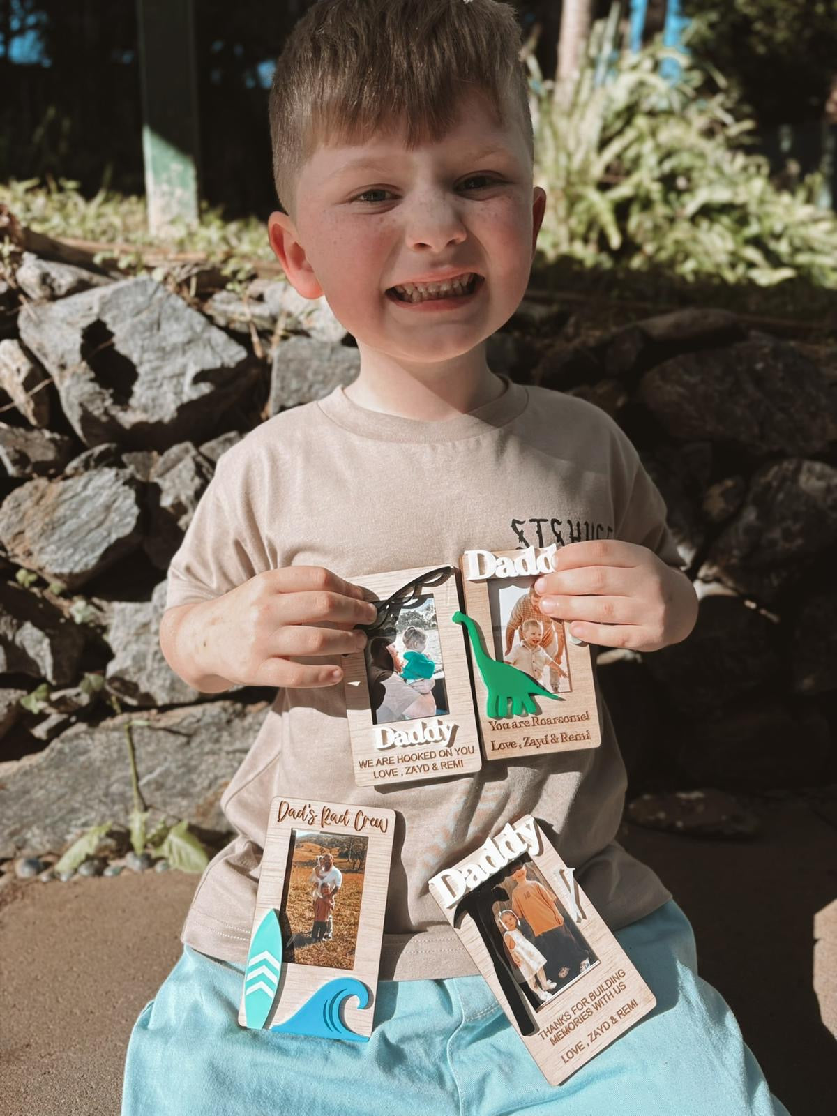 Father’s Day photo frame magnets