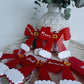 Santa bow ornaments
