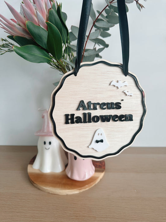 Personalised Halloween hanging sign