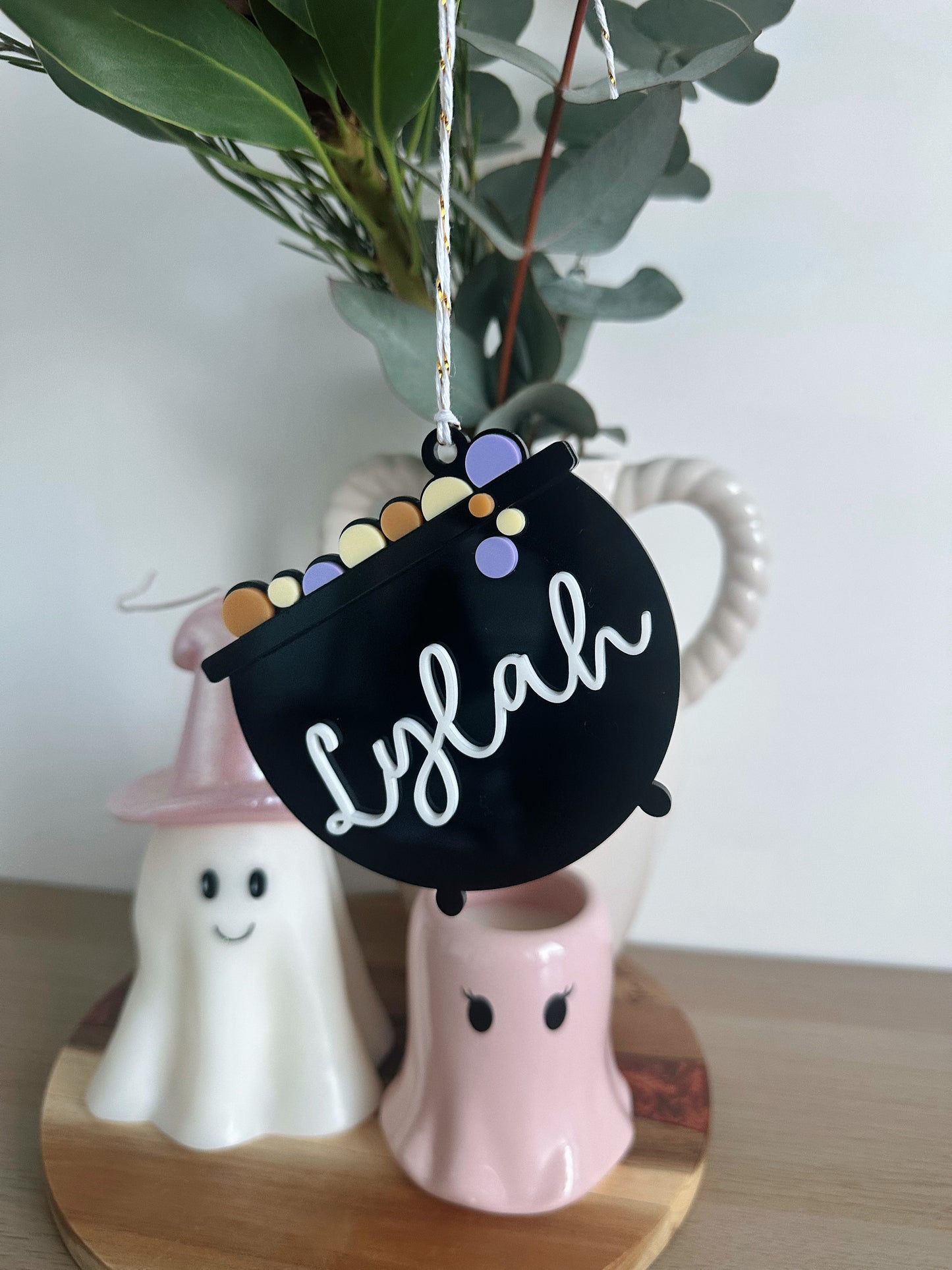 Cauldron Boo Basket Tag