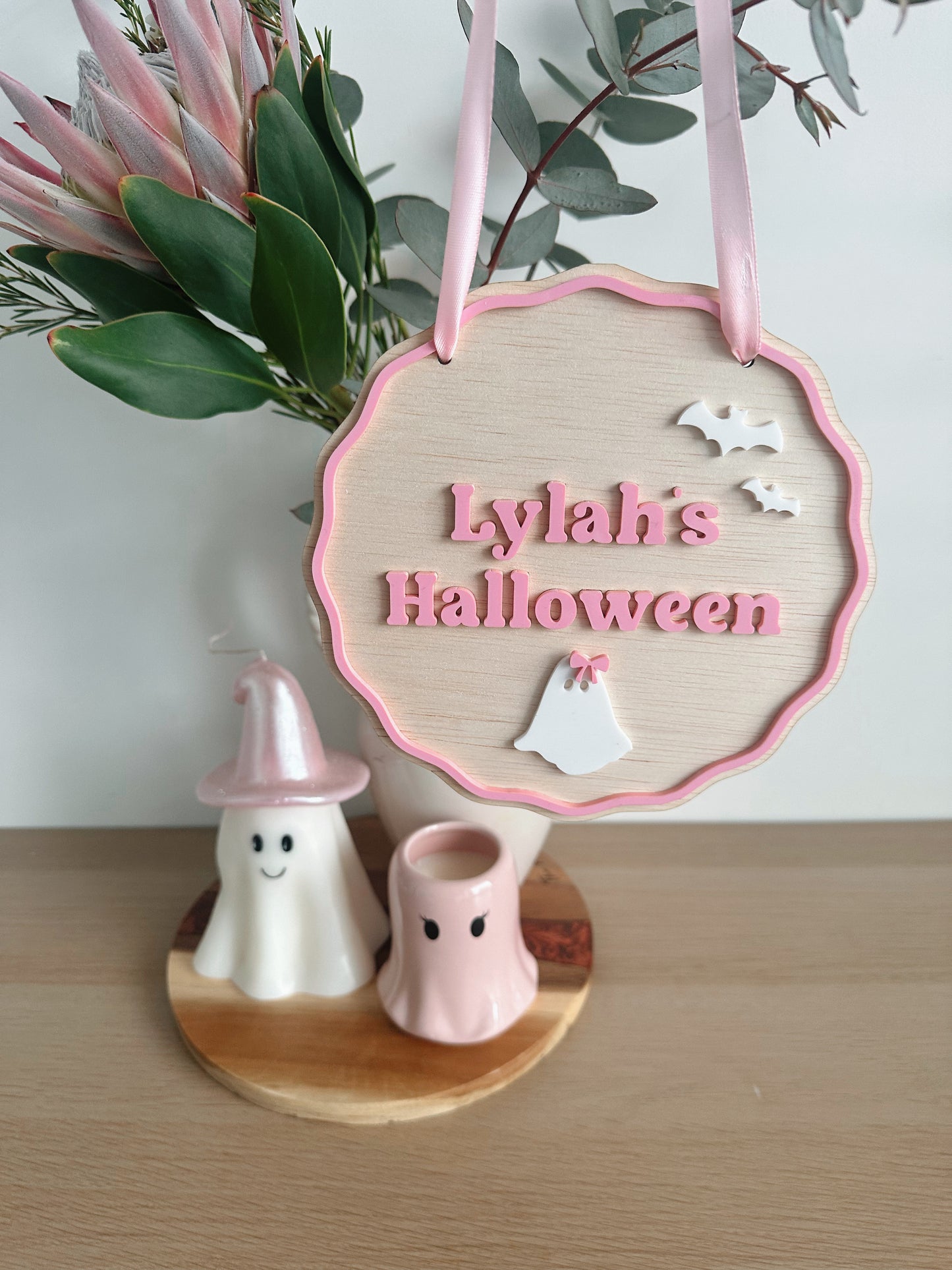 Personalised Halloween hanging sign
