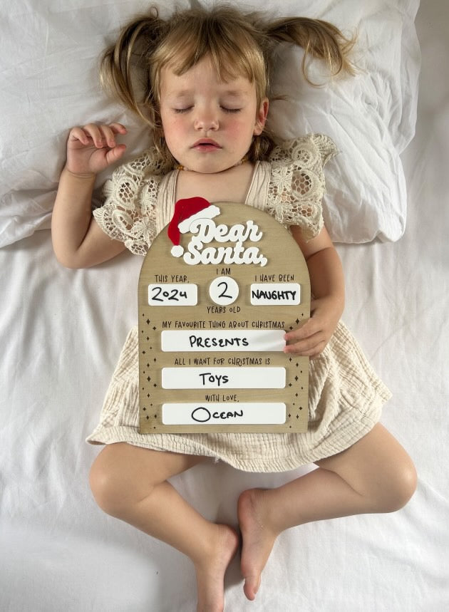 Dear Santa erasable Christmas board