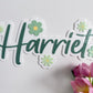 Flower bubble name sign
