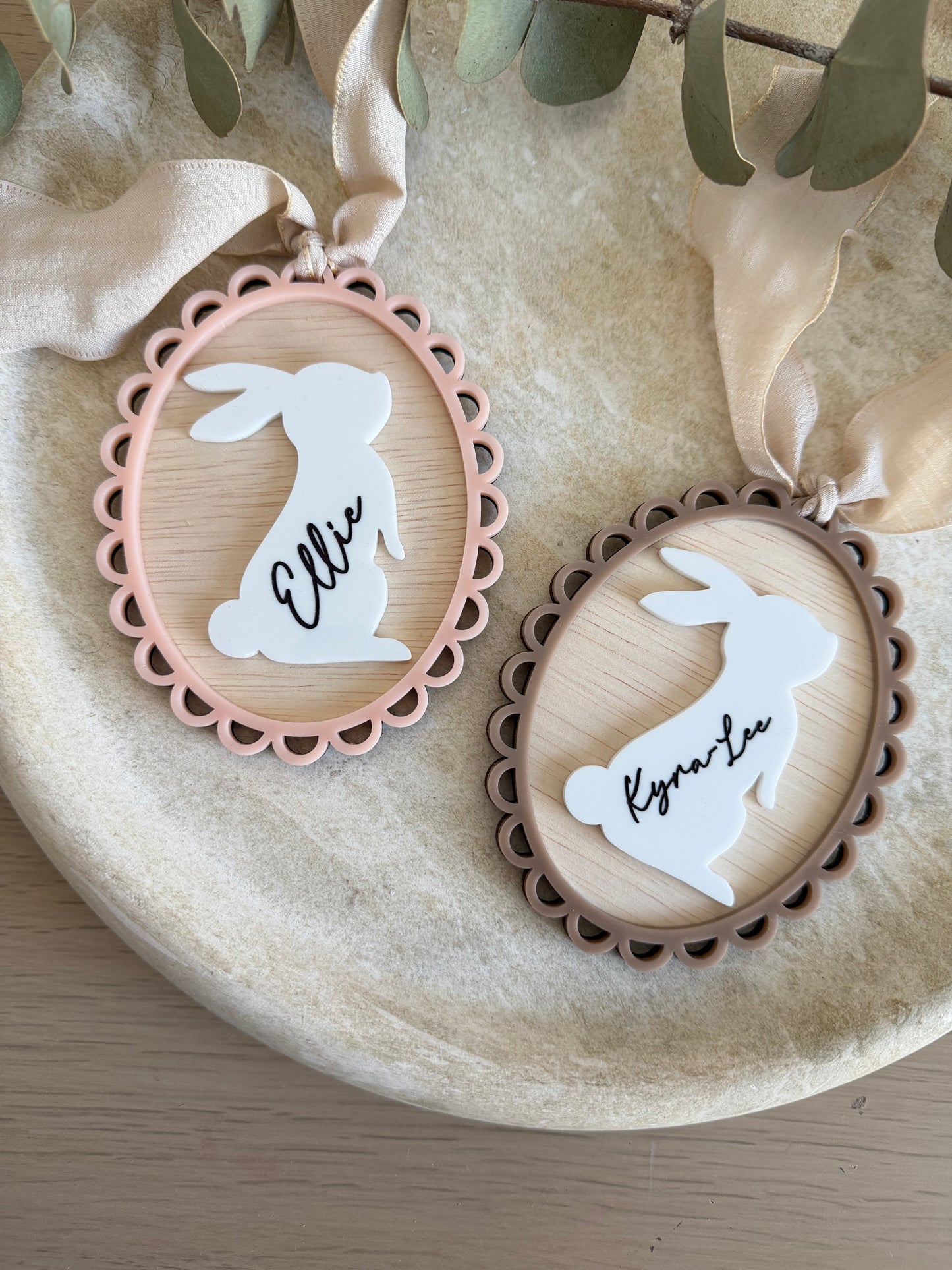 Vintage Easter Basket Name Tag