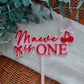 Cherry bow cake topper
