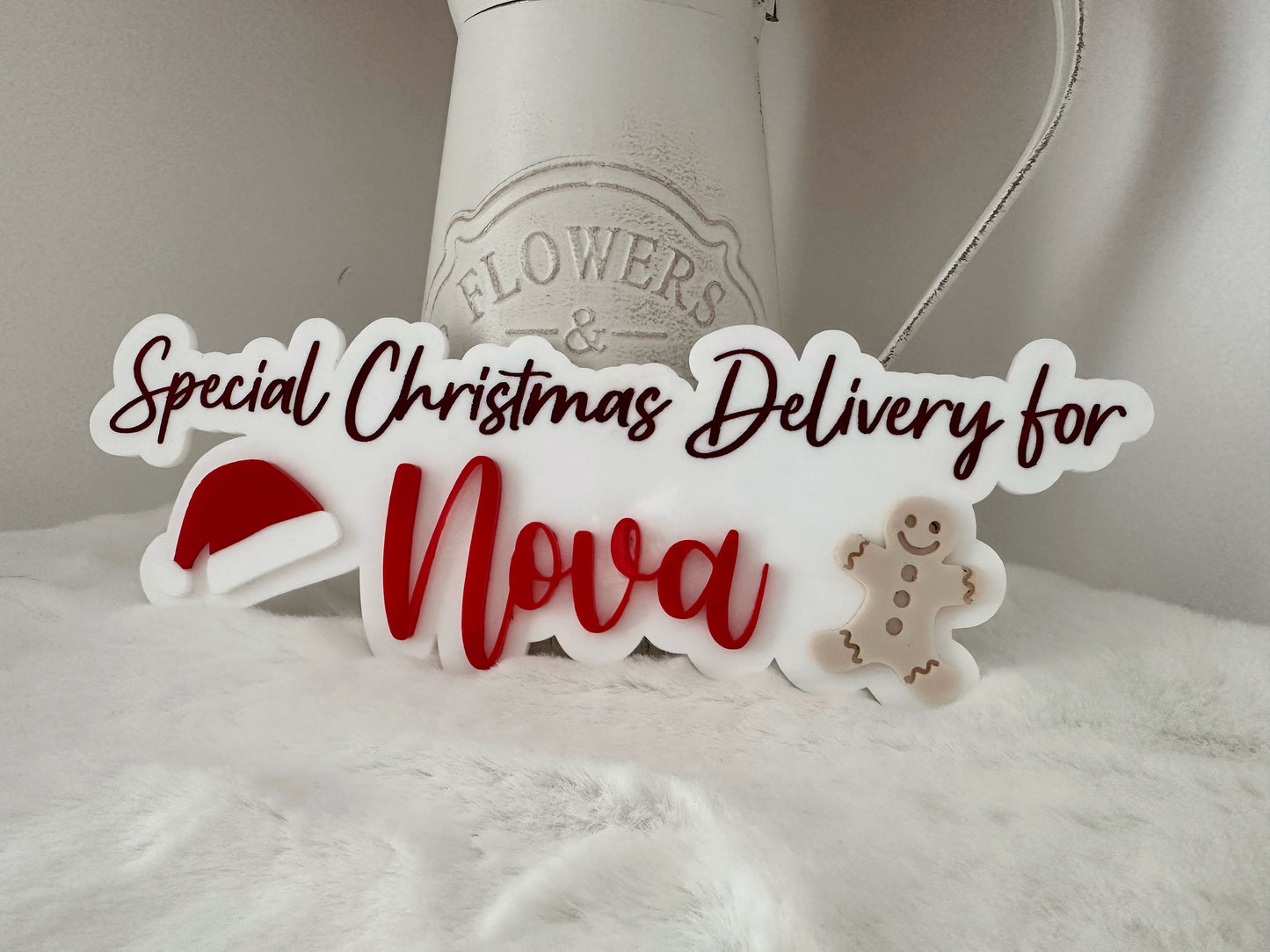 Special Christmas delivery plaque