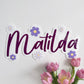 Flower bubble name sign