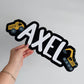 Construction bubble name sign