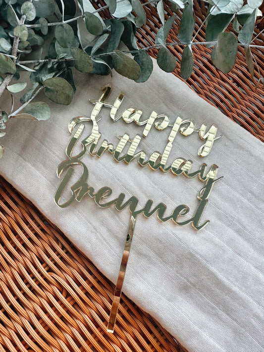Mirror cake topper