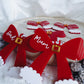 Santa bow ornaments