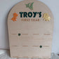 12 month photo board - Dino