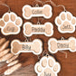 Pet Christmas ornament - paw + bone