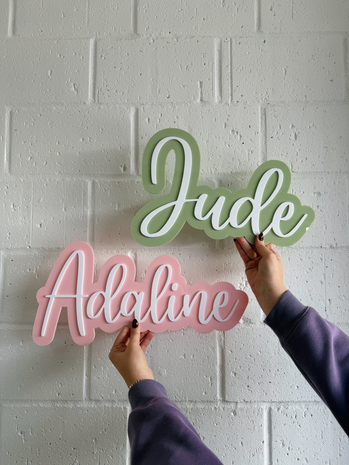 Acrylic bubble name plaque