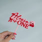 Cherry bow cake topper