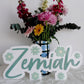 Flower bubble name sign