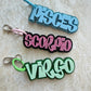 Zodiac Keyring/bag tag