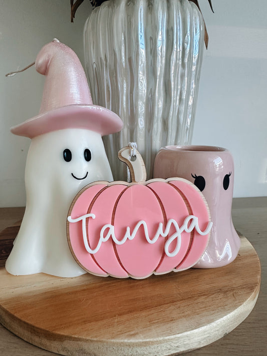 Personalised Pumpkin Boo Basket Tag