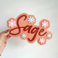 Flower bubble name sign