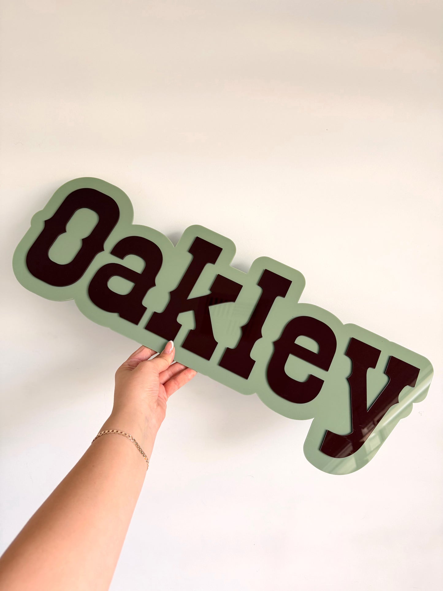 Acrylic bubble name plaque