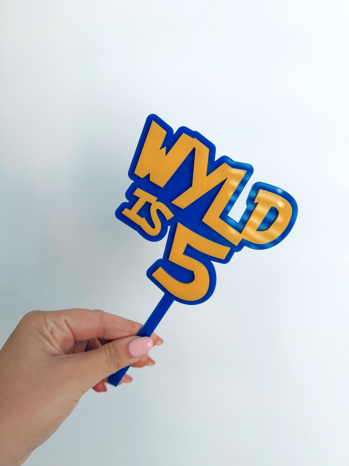 Personalised number cake topper
