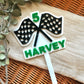 Racing flag cake topper