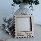 Postage stamp photo frame ornament