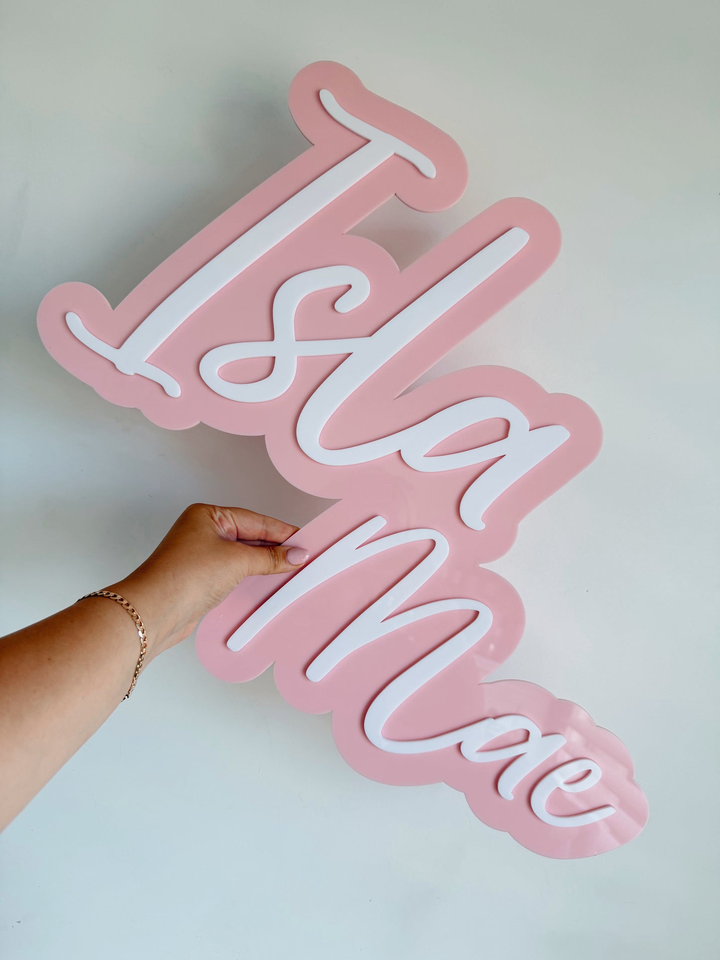 Acrylic bubble name plaque