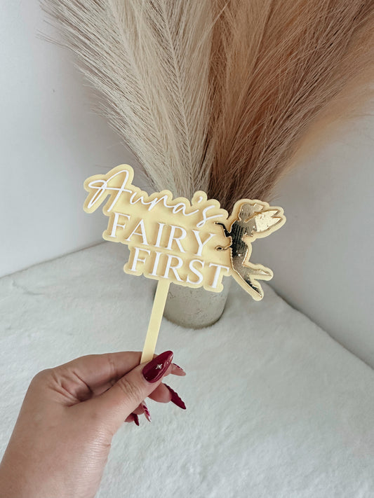 Fairy first cake topper