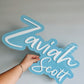 Acrylic bubble name plaque