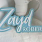 Acrylic bubble name plaque