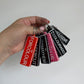 Personalised number plate keyring