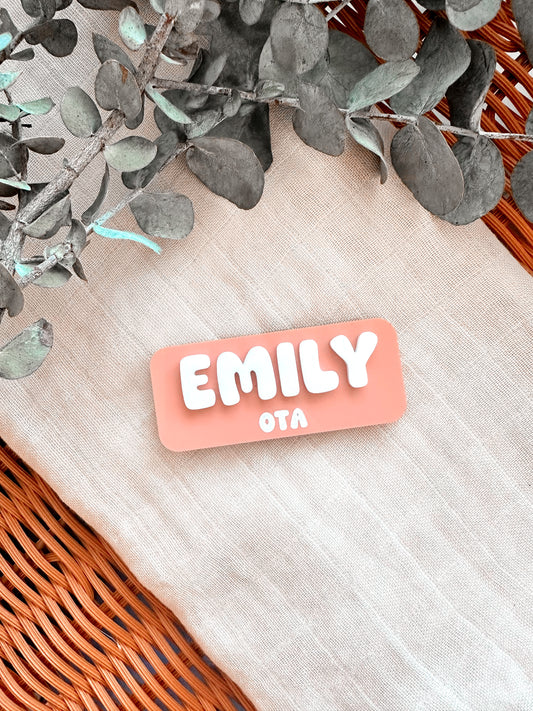Acrylic name badge