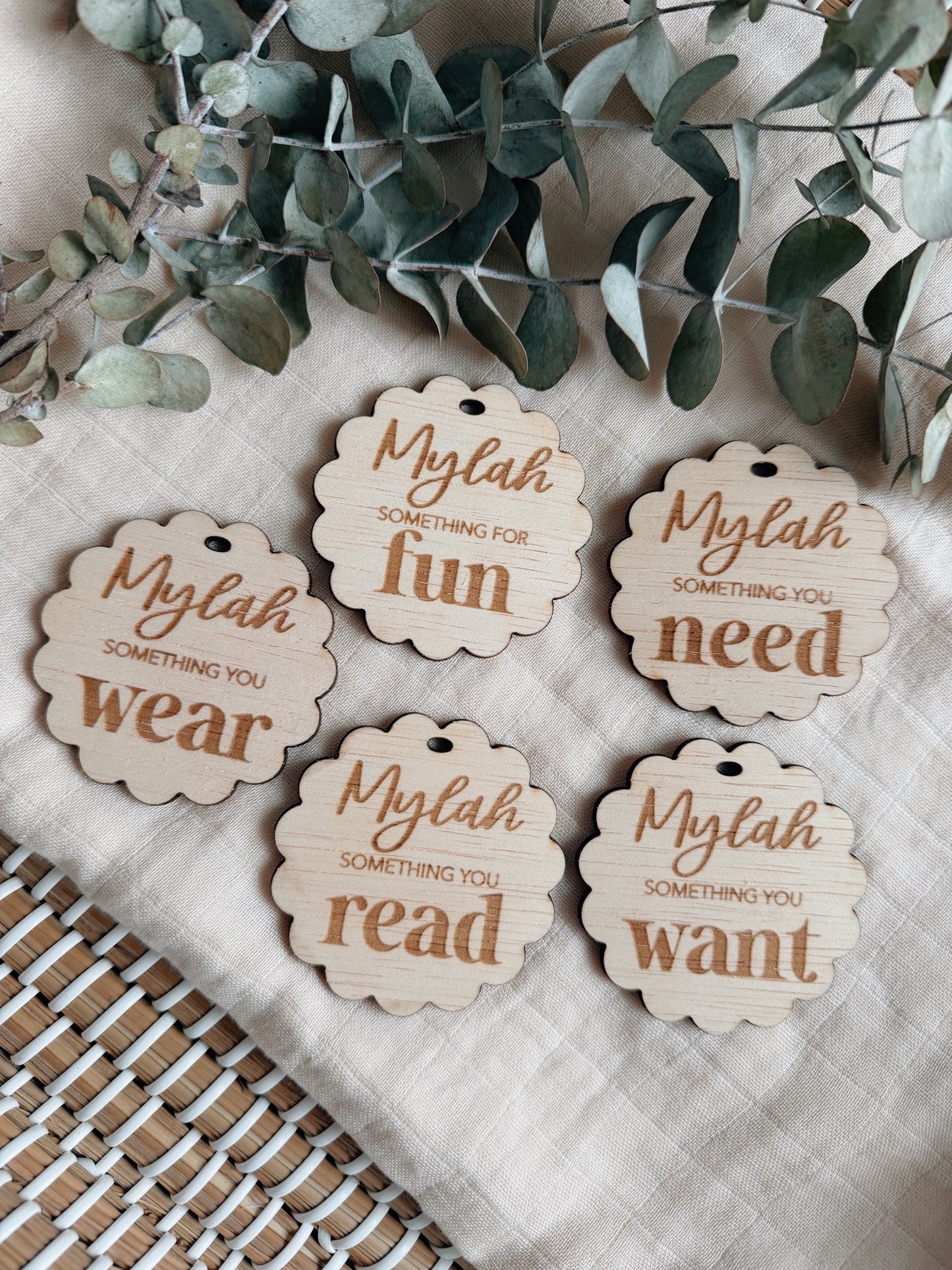 Wooden Christmas Gift Tags