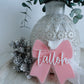 Personalised bow ornament