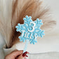 Snow flake cake topper