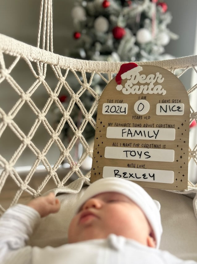 Dear Santa erasable Christmas board