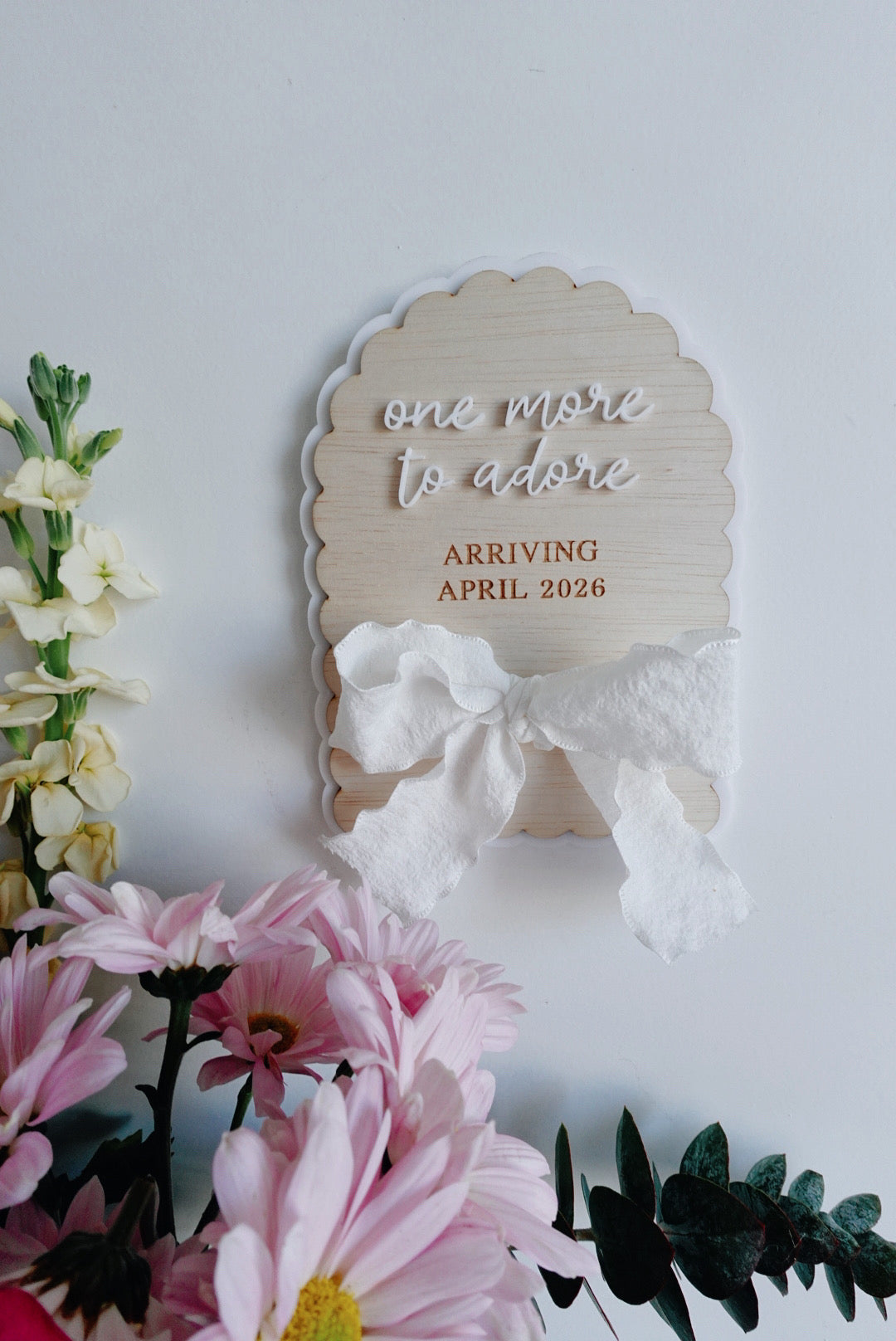 One more to adore scalloped plaque