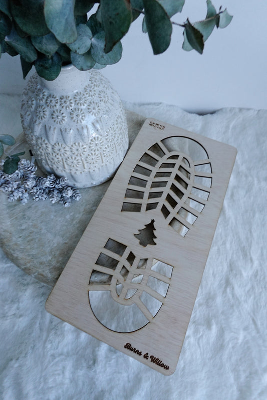 Santa boot stencil