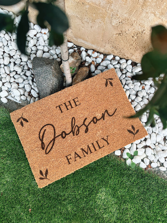 Personalised door mat