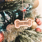 Pet Christmas ornament - paw + bone