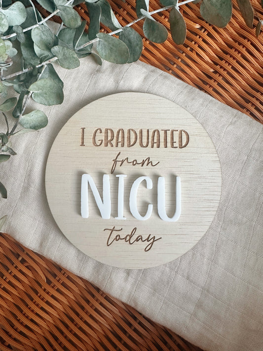 NICU graduation plaque