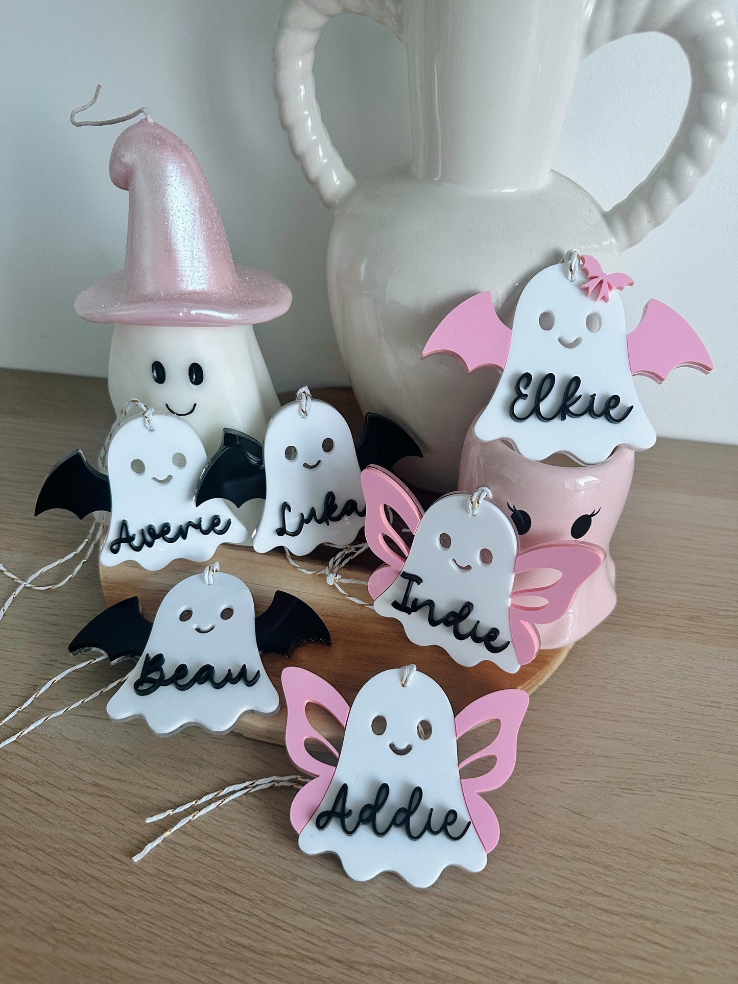 Dress up Ghost Boo Basket Tag