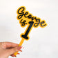 Personalised number cake topper
