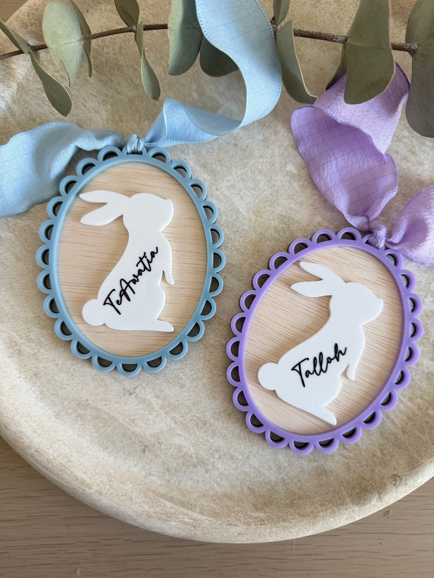 Vintage Easter Basket Name Tag