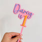 Personalised number cake topper