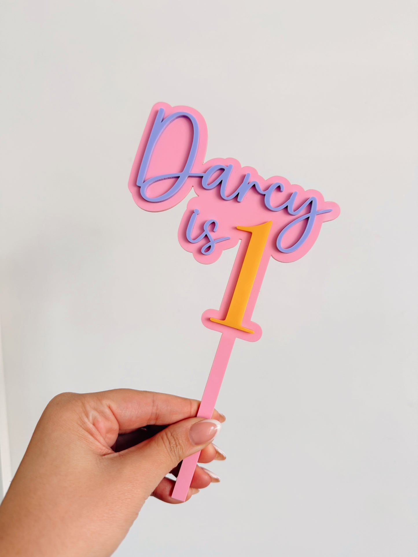 Personalised number cake topper